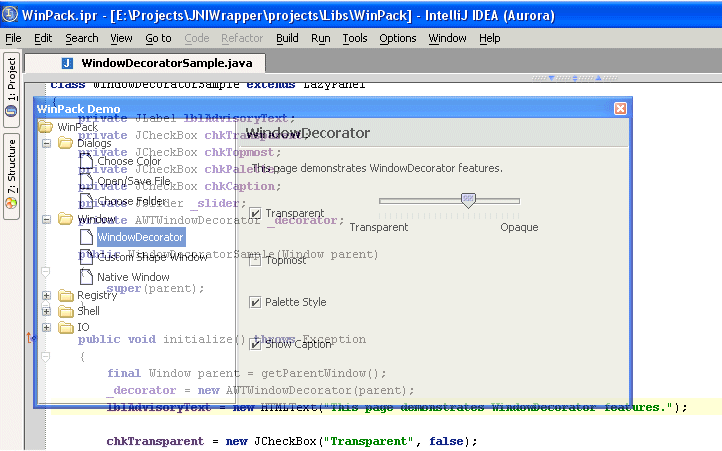 JNIWrapper Screenshot